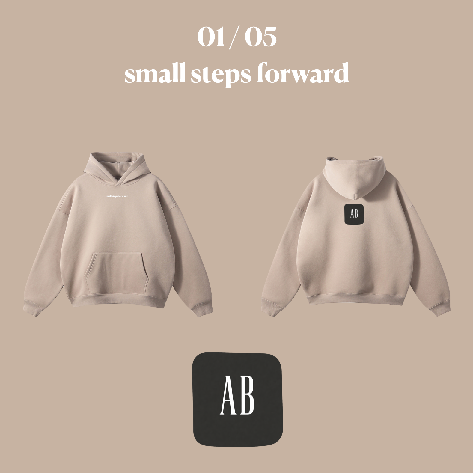 01/05 - Small Steps Forward - Oversize Fleeced Hoodie