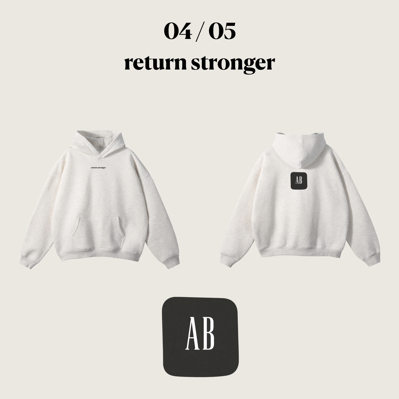 04/05 - Return Stronger - Oversize Fleeced Hoodie