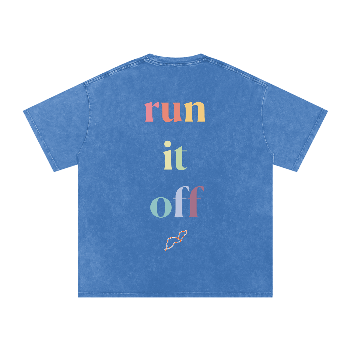 Run it off - Snow Washed Oversized Cotton T-Shirt