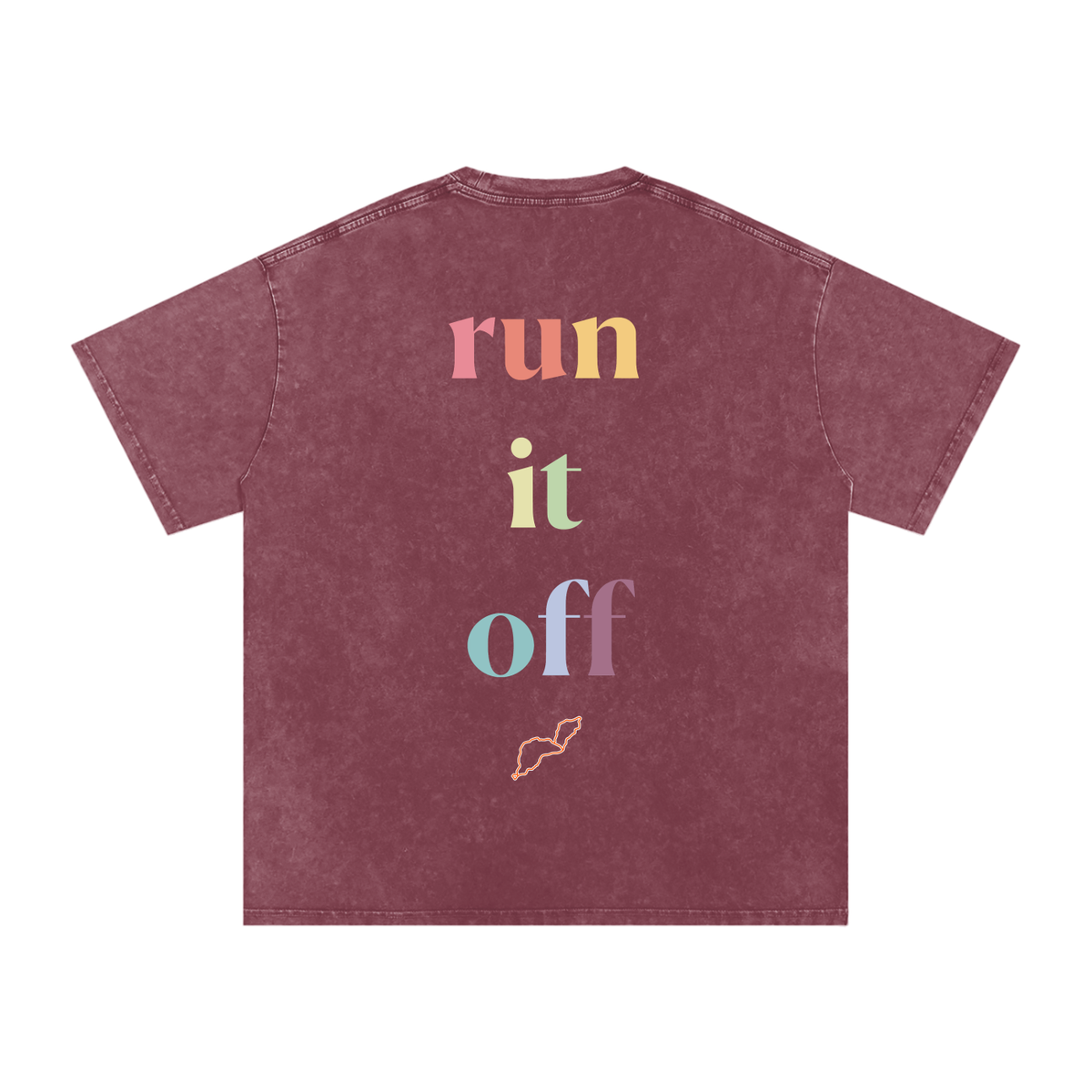 Run it off - Snow Washed Oversized Cotton T-Shirt