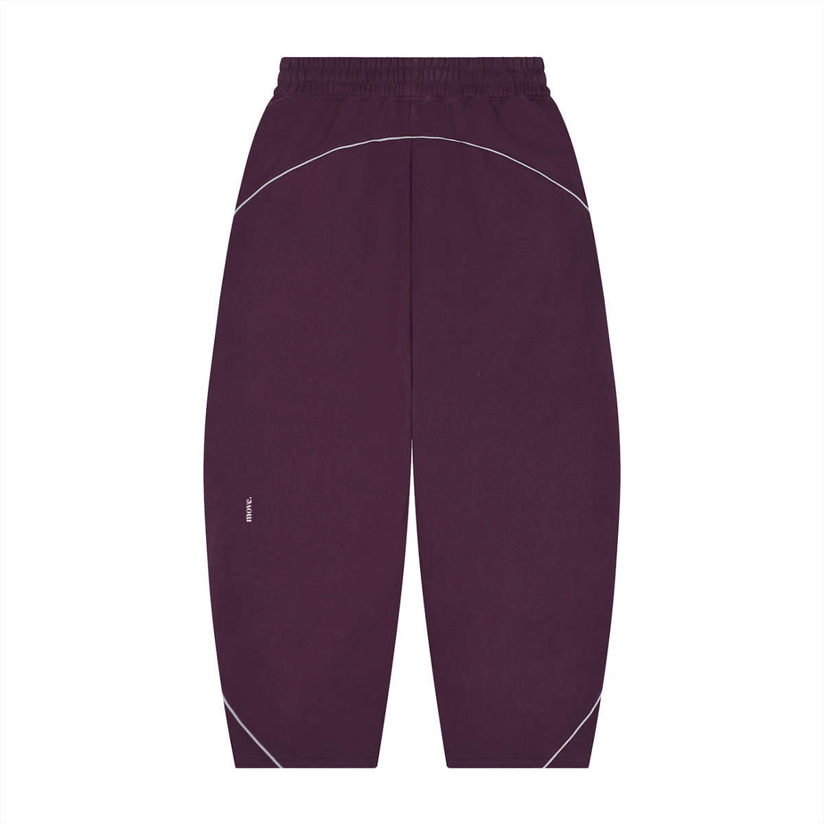 Unisex Piping Fleece Barrel Leg Sweatpants