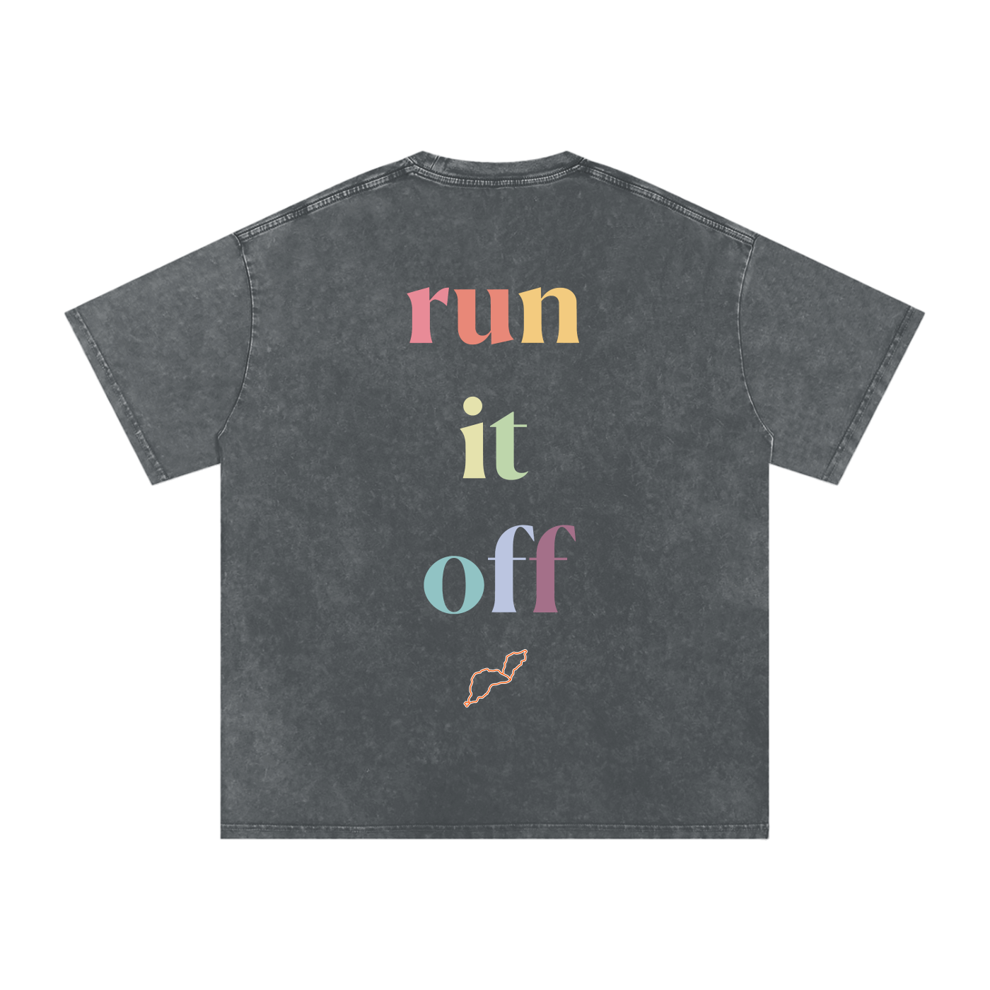 Run it off - Snow Washed Oversized Cotton T-Shirt