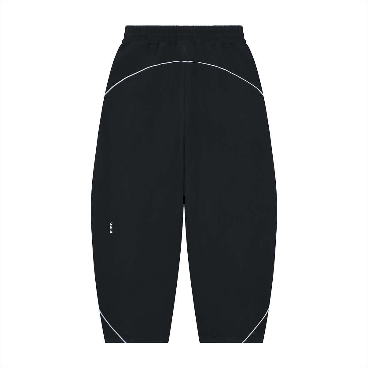 Unisex Piping Fleece Barrel Leg Sweatpants
