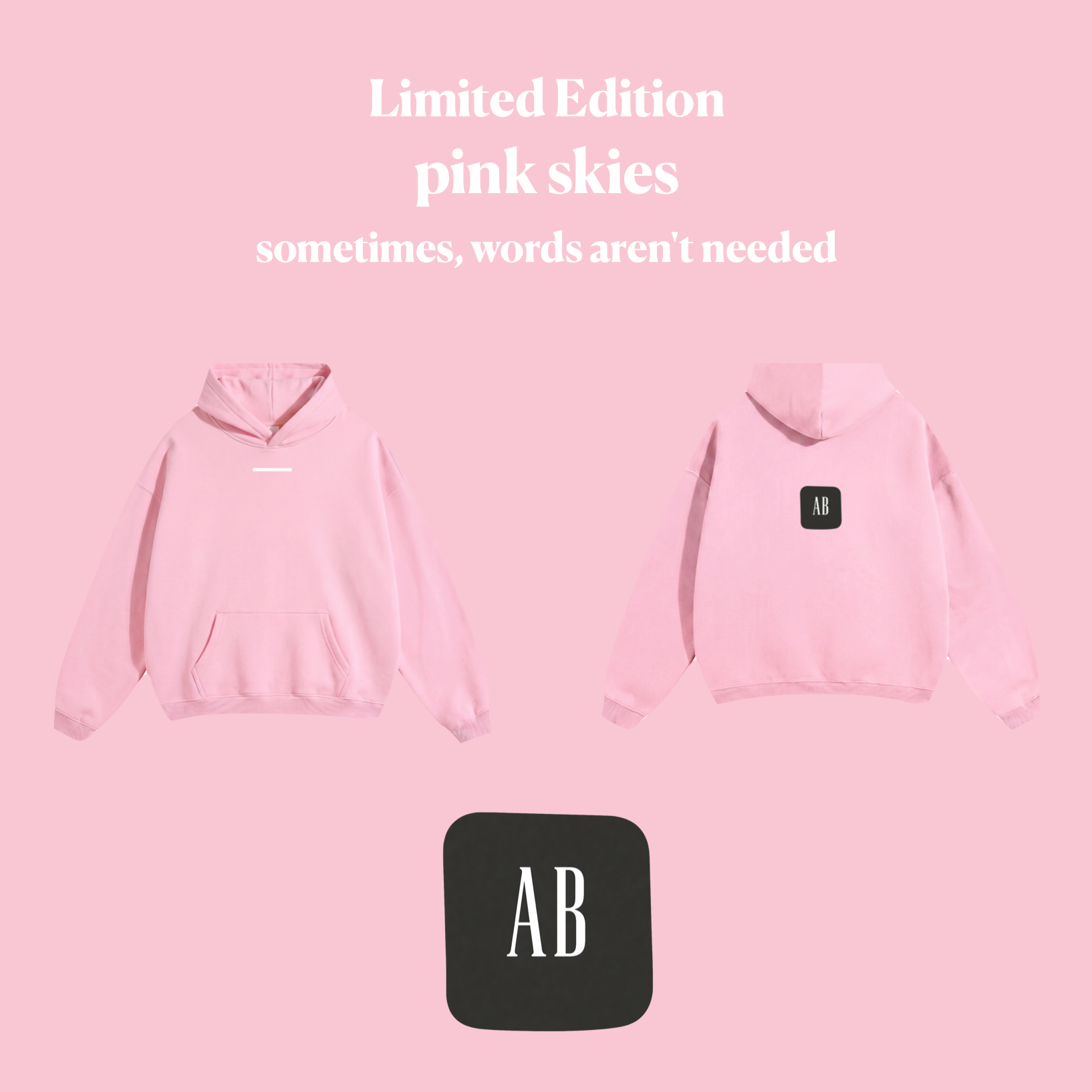 Pink Skies - Oversize Fleeced Hoodie