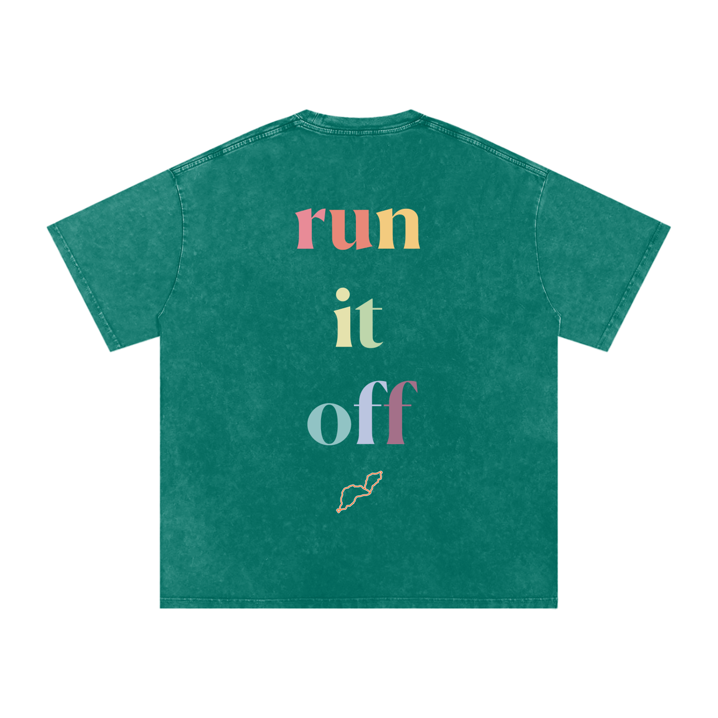 Run it off - Snow Washed Oversized Cotton T-Shirt