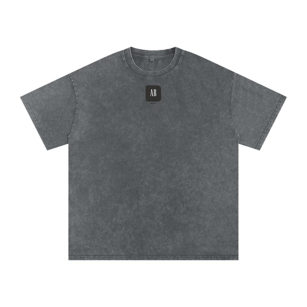 Run it off - Snow Washed Oversized Cotton T-Shirt