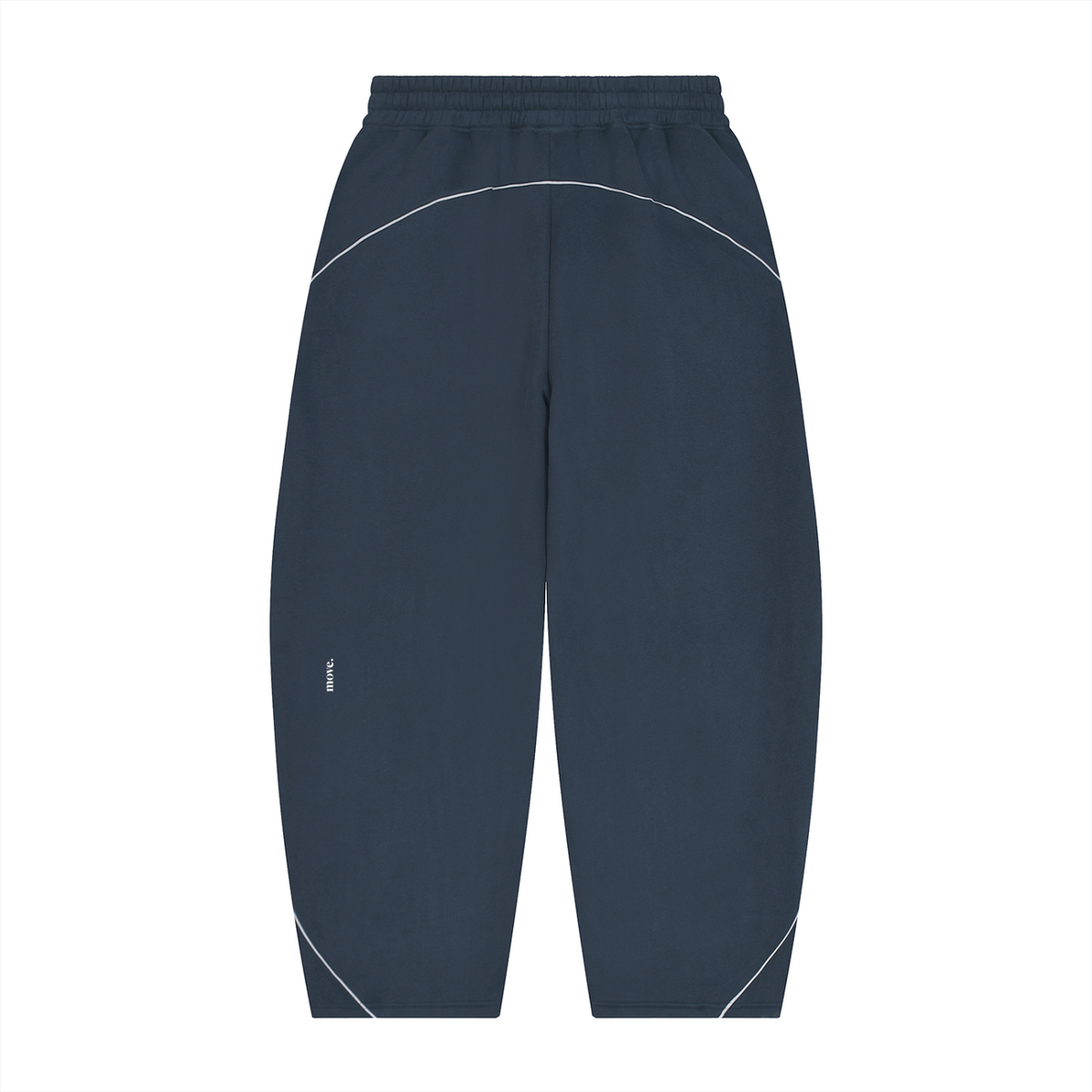 Unisex Piping Fleece Barrel Leg Sweatpants